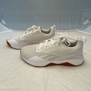 Reebok nanoflex white athletic shoe